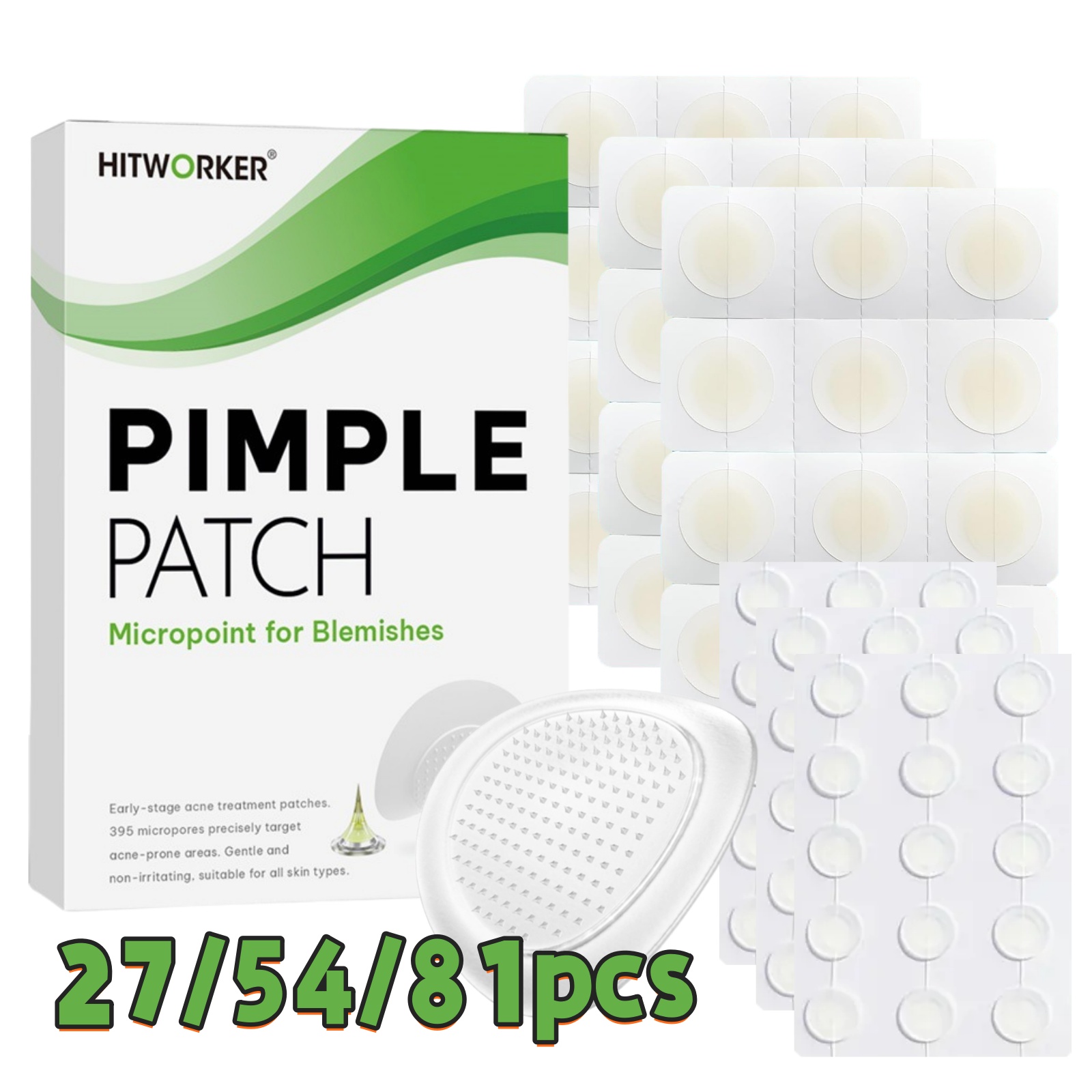 Face Moisturizer - 27/54/81-Piece HITWORKER Acne Patches - Infused